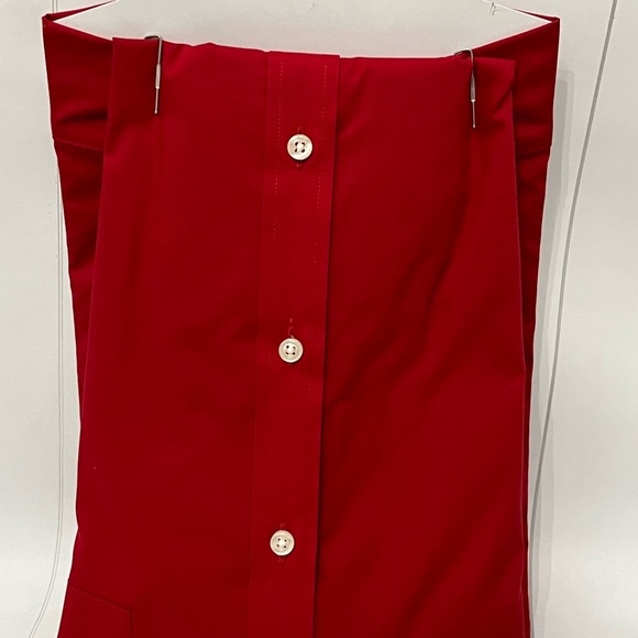 NEW! Staffed Men’s Red Travel Regular fit long sleeve dress shirt 17.5/32-33 - Picture 4 of 8
